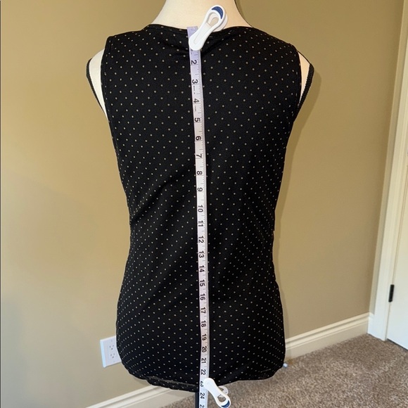 Reitmans Tank Top Black Gold Layered Ruffled Flowy Feminine Women's Size M - Picture 5 of 10